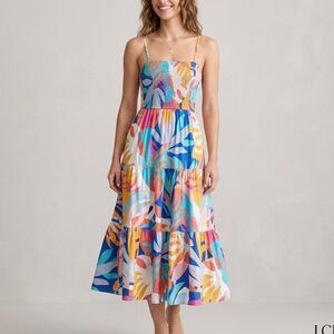 J Crew Reimagined Sundress Size 0 chest 32 Multicolour Floral Lined Back Tie